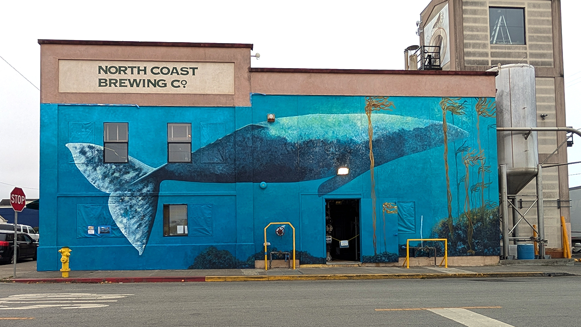 Full view of the nearly-completed mural.